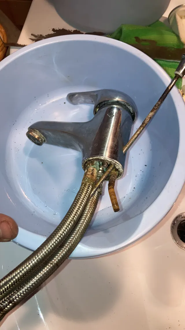 Mitigeur de lavabo après remplacement